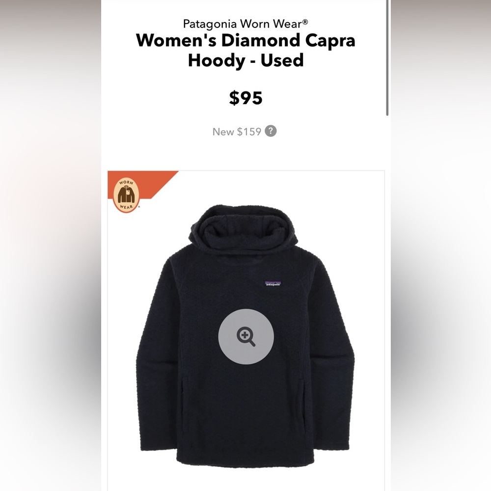 WORN WEAR PATAGONIA DIAMOND CAPRA HOODIE